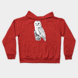 European Barn Owl Kids Hoodie